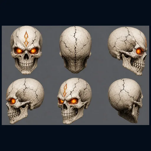 Spectral Blue Skull Inferno morph