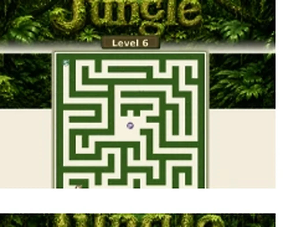 Jungle Level 6 map showing start, key, and portal